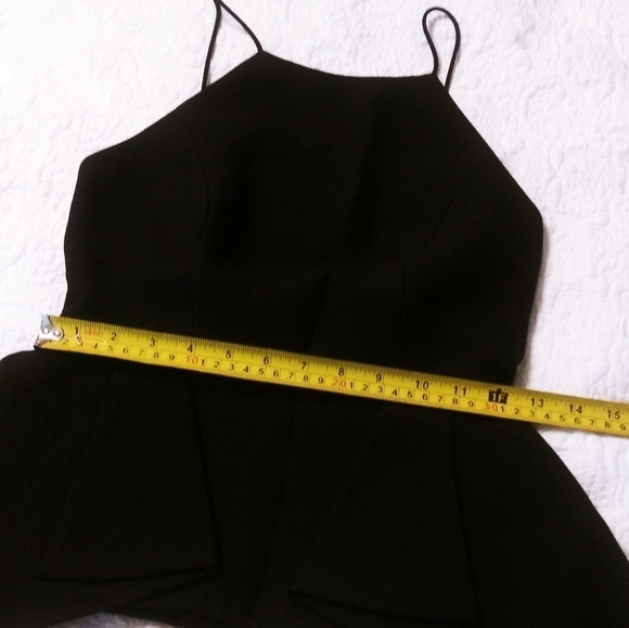 C/Meo Collective peplum‎ top black spaghetti straps classic dress up or down - Picture 6 of 8